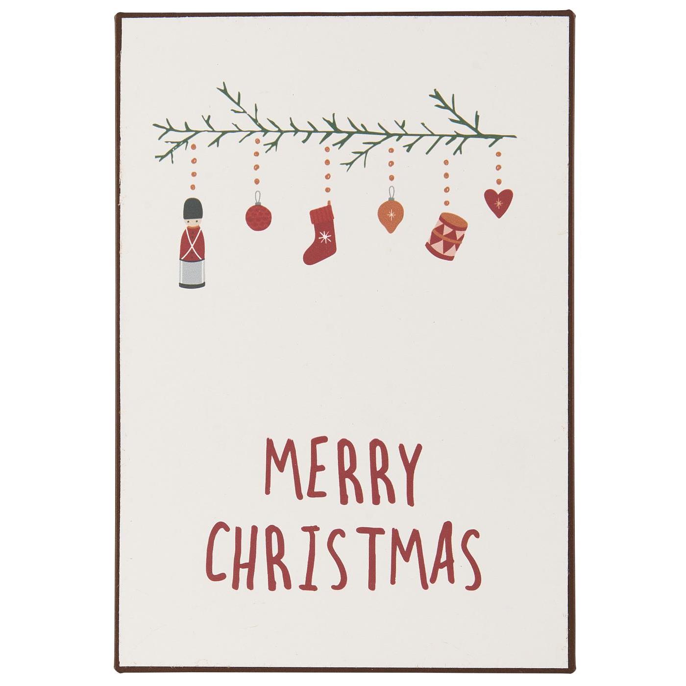 Metallschild "Merry Christmas" - Wohnen auf dem Land