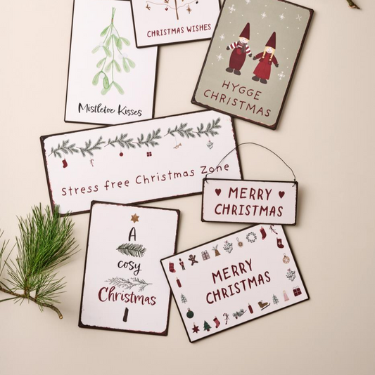 Metallschild "Merry Christmas" - Wohnen auf dem Land