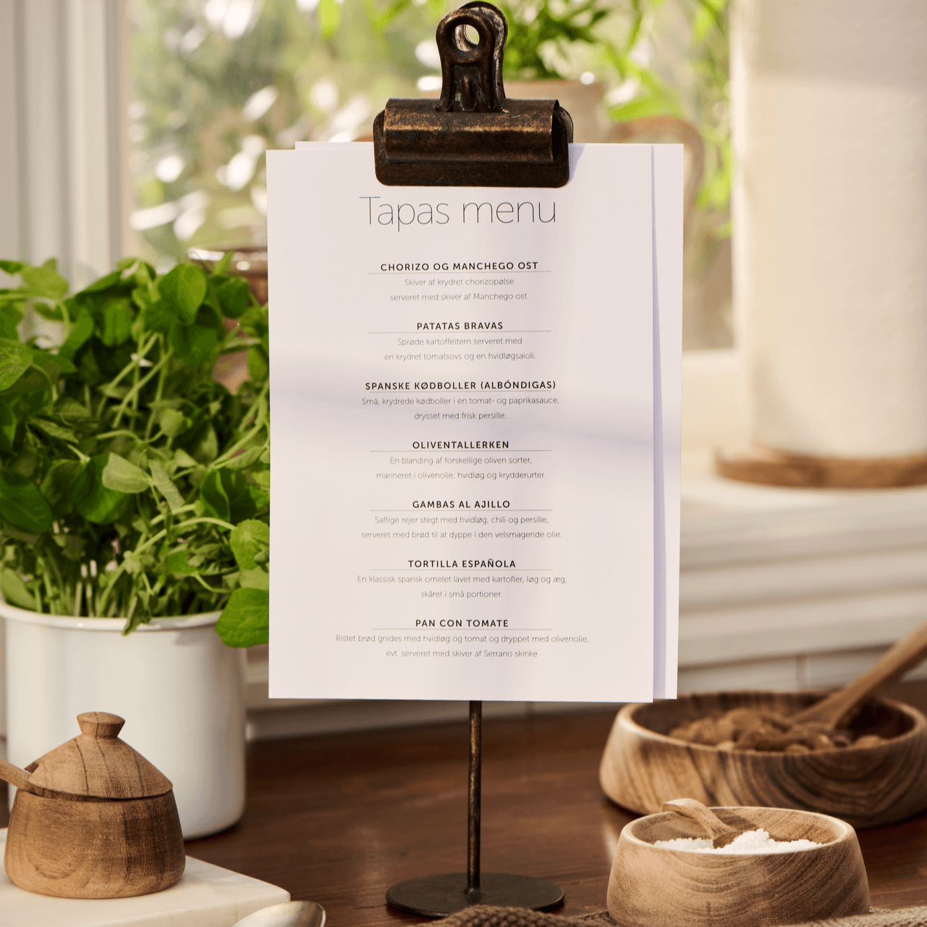 Kartenhalter mit Clips schwarz/goldener Look - Wohnen auf dem Land