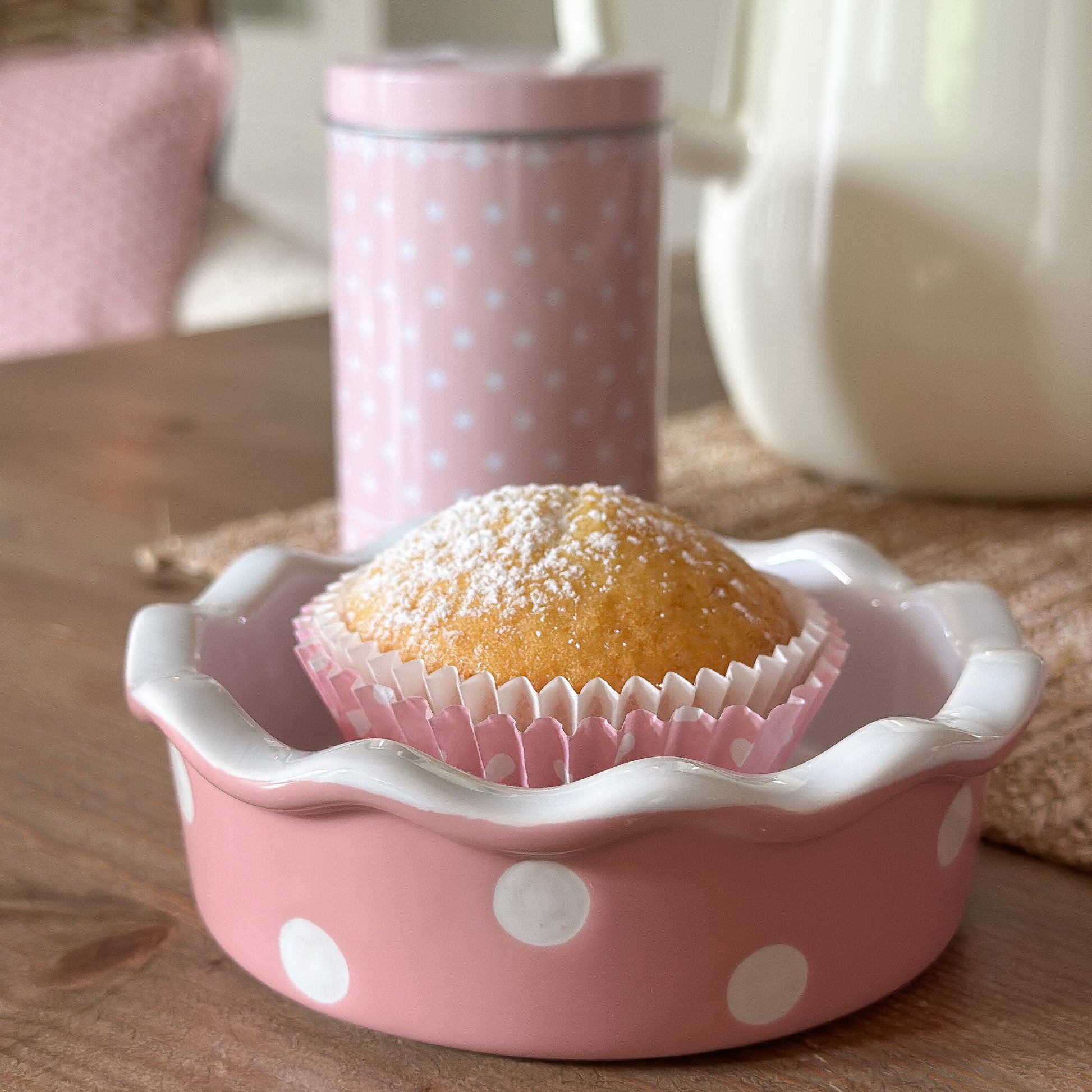 Auflaufform Backen Schale "Polka Dots" Keramik Mini 12cm - 3 Farben - Wohnen auf dem Land