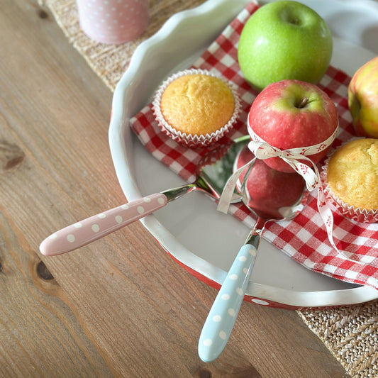 Tortenheber "Polka Dots" Edelstahl 25cm 3 Farben - Wohnen auf dem Land