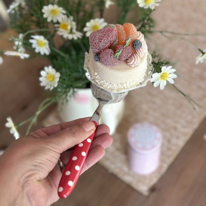 Tortenheber "Polka Dots" Edelstahl 25cm 3 Farben - Wohnen auf dem Land