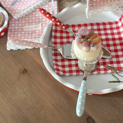 Tortenheber "Polka Dots" Edelstahl 25cm 3 Farben - Wohnen auf dem Land