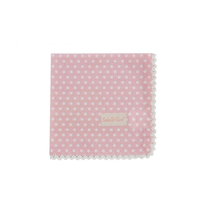 Serviette Stoff "Polka Dots" Baumwolle Punkte Rosa 40cm - Wohnen auf dem Land