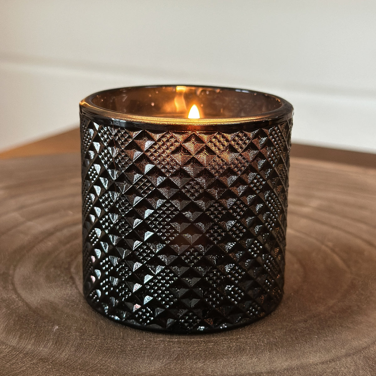 Kerzenglas "Amber Glow" Braun 7cm von Wohnen auf dem Land – Ansicht 13