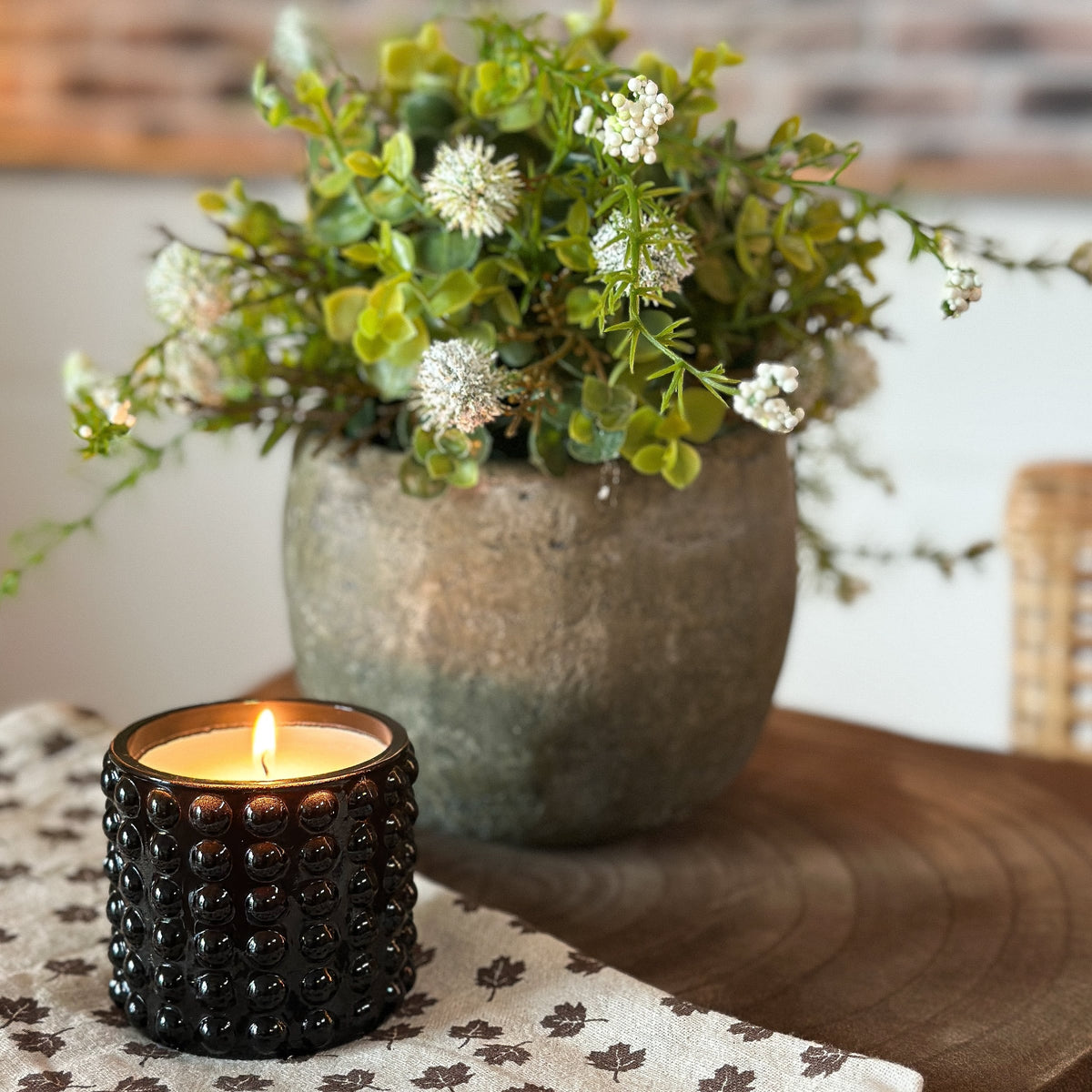 Kerzenglas "Amber Glow" Braun 7cm von Wohnen auf dem Land – Ansicht 3