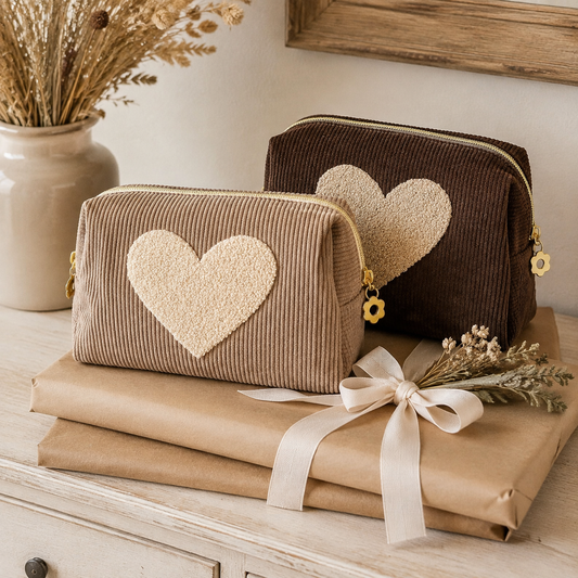 Kosmetiktasche Herzstück als Geschenkidee