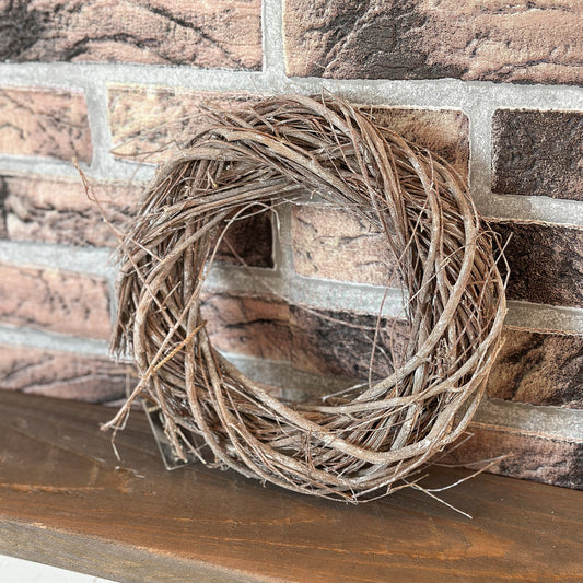 Kranz Willow Rattan Natur geweißt 20cm im rustikalen Landhaus Stil