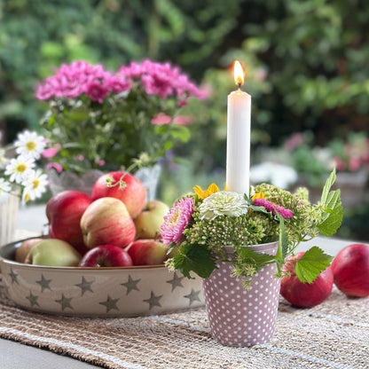 Becher Tasse Happy Mug "Micro Dots" Keramik Rosa - Wohnen auf dem Land