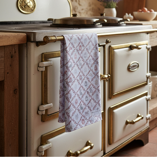 Geschirrtuch "Diagonal Easter" Ostermotiv Rose