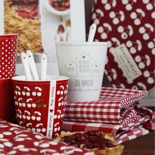 Geschirrtuch "Medium Check" Karo Rot - Wohnen auf dem Land