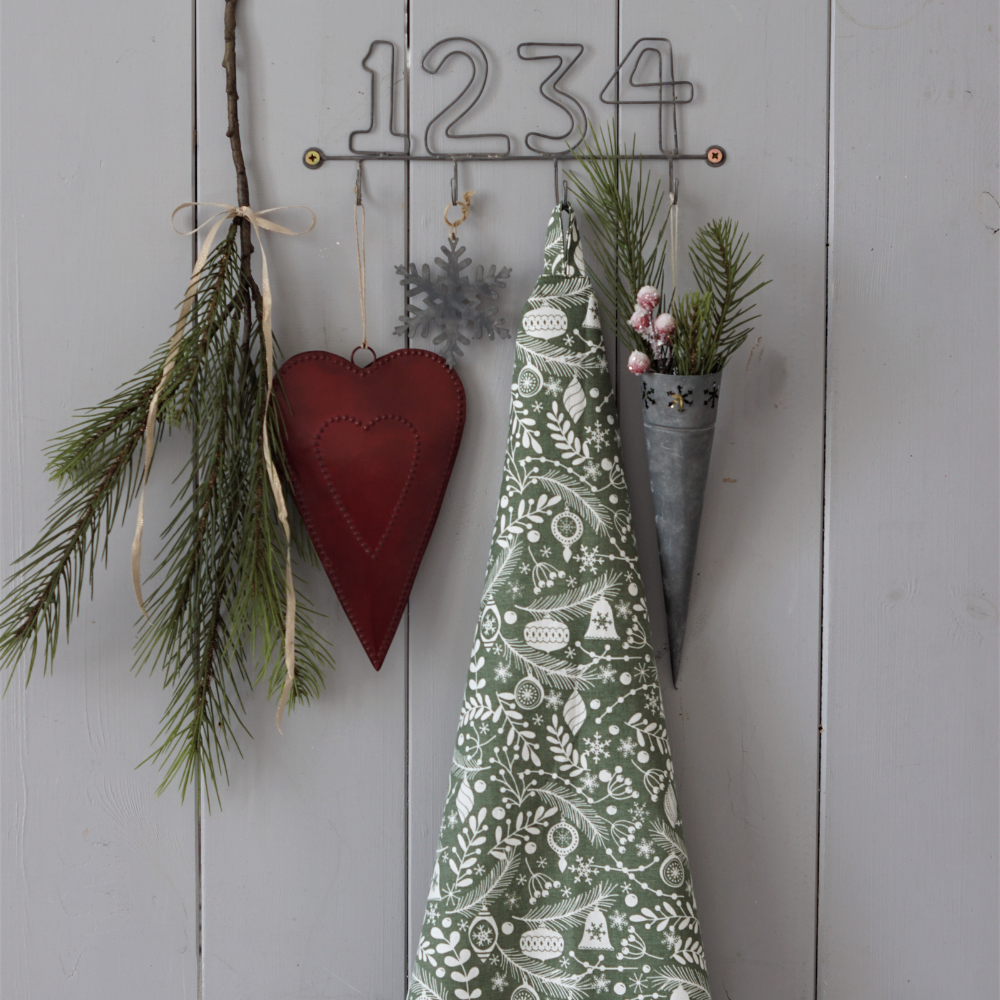 Hakenleiste "Advent 1-2-3-4" Zink - Wohnen auf dem Land