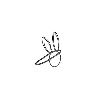 Zinkserviettenring "Bunny" im 2er Set von Krasilnikoff, dekorative Zinkdeko für festliche Tischdekoration