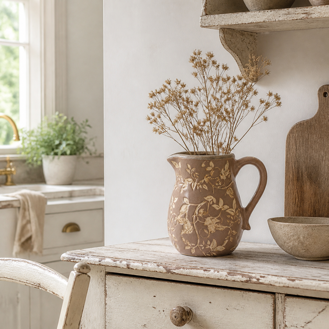 Dekorativer Krug Flower im Landhausstil