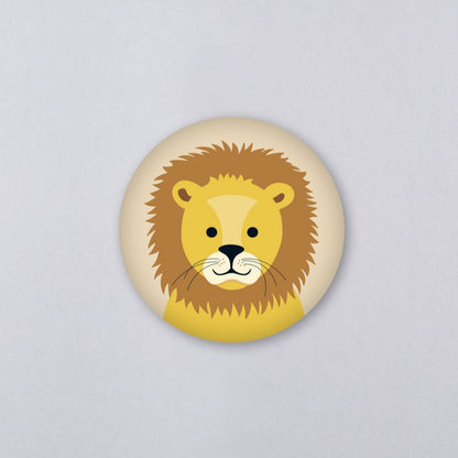 Magnet "Gitte Löwe" Rund 56mm - Wohnen auf dem Land