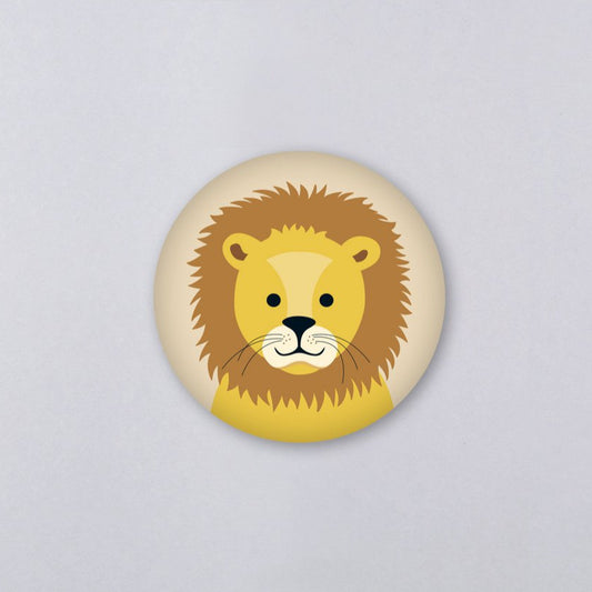 Magnet "Gitte Löwe" Rund 56mm - Wohnen auf dem Land