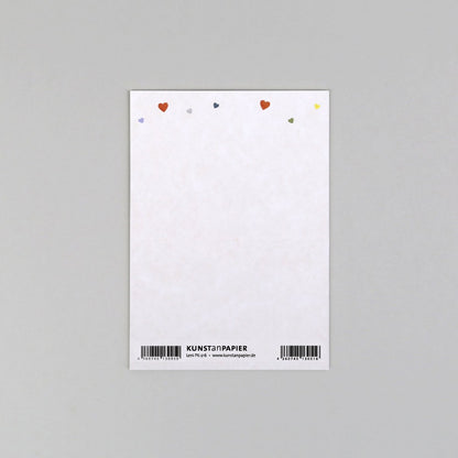 Postkarte "Leni Herz" Holzschliff - Wohnen auf dem Land