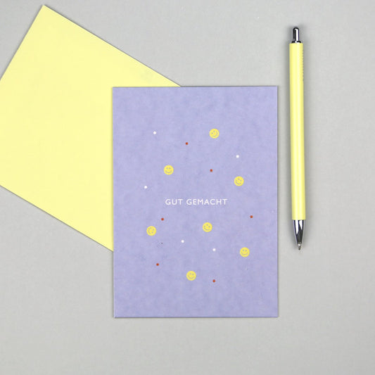 Postkarte "Leni Smiley" Holzschliff - Wohnen auf dem Land