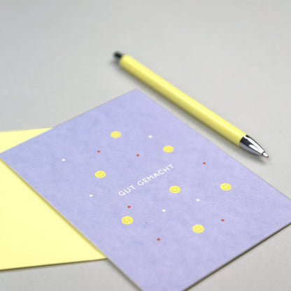 Postkarte "Leni Smiley" Holzschliff - Wohnen auf dem Land