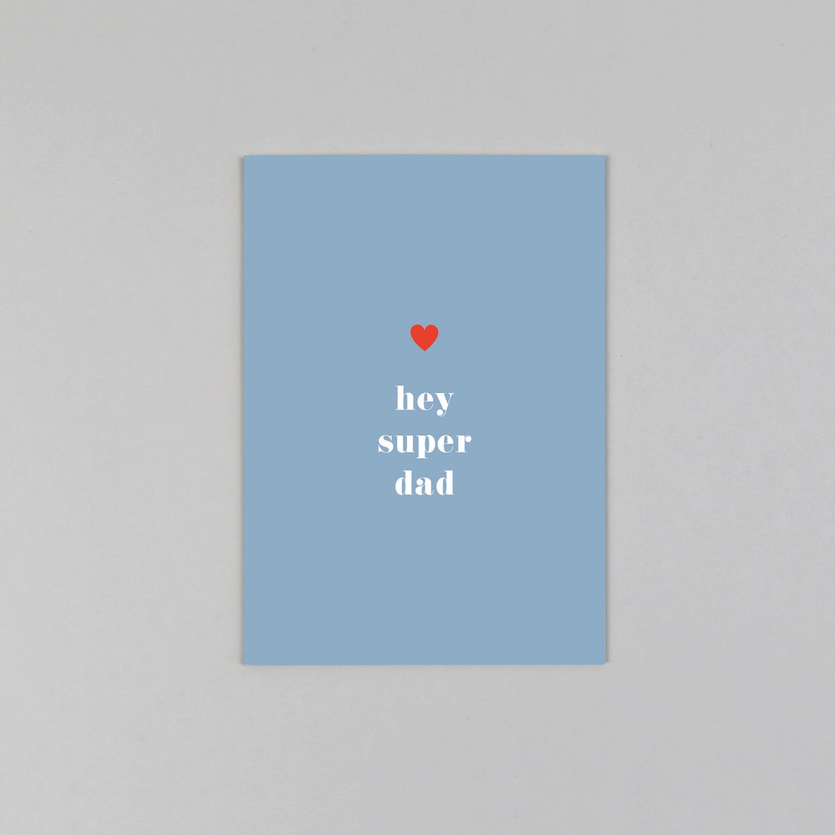 Postkarte "Tessa Super Dad" Holzschliff - Wohnen auf dem Land