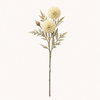 Kunstzweig Dahlie Juliette in Altrosa und Beige mit je zwei Blüten – 06 freisteller beige v2