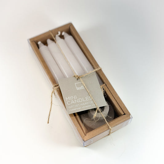 Kerzen Geschenk Set "Maartje" 8 Kerzen inkl. Halter - Wohnen auf dem Land