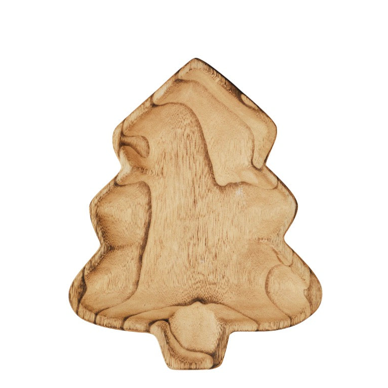 Schale Tannenbaum „Alva“ Holz Natur 30cm - Wohnen auf dem Land