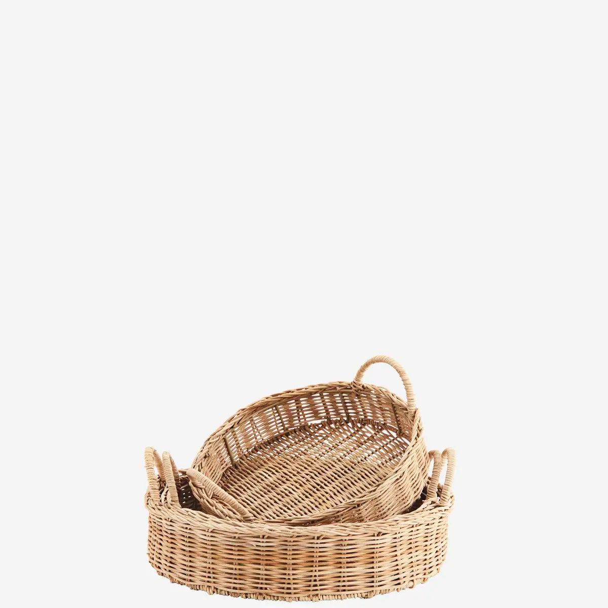 Tablett Deko „Maison Nature“ Rattan Natur 3 Größen - Wohnen auf dem Land