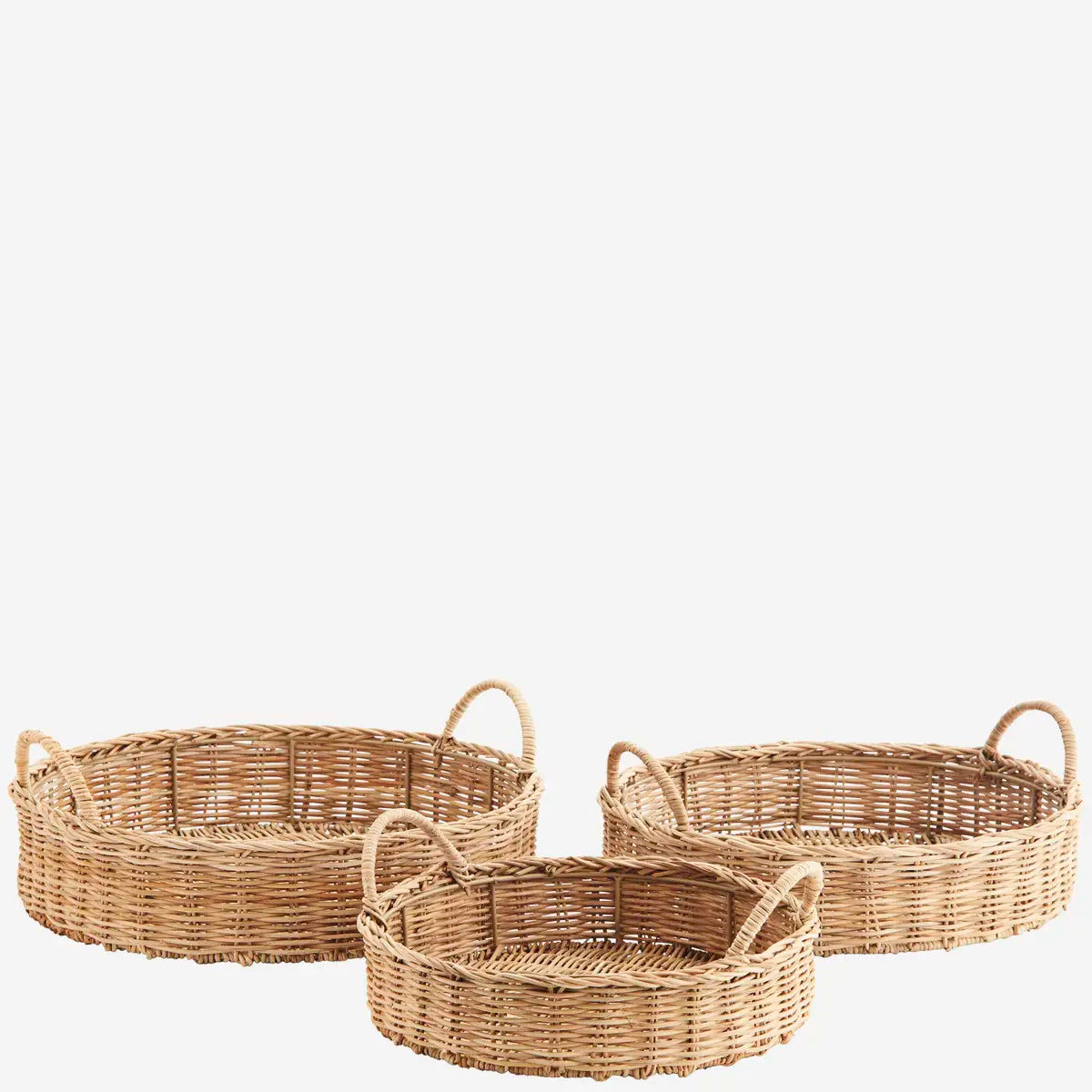 Tablett Deko „Maison Nature“ Rattan Natur 3 Größen - Wohnen auf dem Land