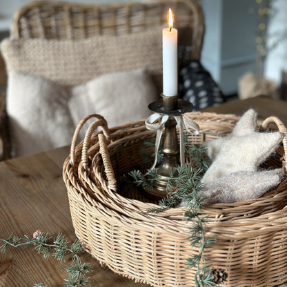 Tablett Deko „Maison Nature“ Rattan Natur 3 Größen - Wohnen auf dem Land