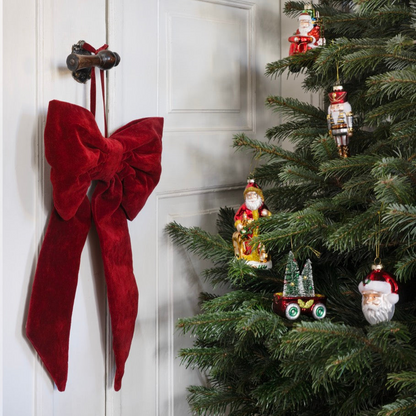 Schleife Deko "Velvet Bow" Samt Rot 48cm - Wohnen auf dem Land