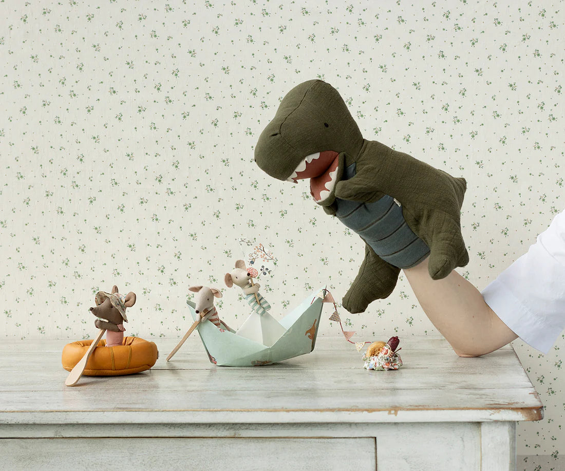 Handpuppe "Ganto Rex" Grün - Wohnen auf dem Land