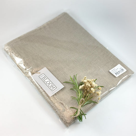 Tischläufer Leinen "Michelle" Natural Taupe - Wohnen auf dem Land