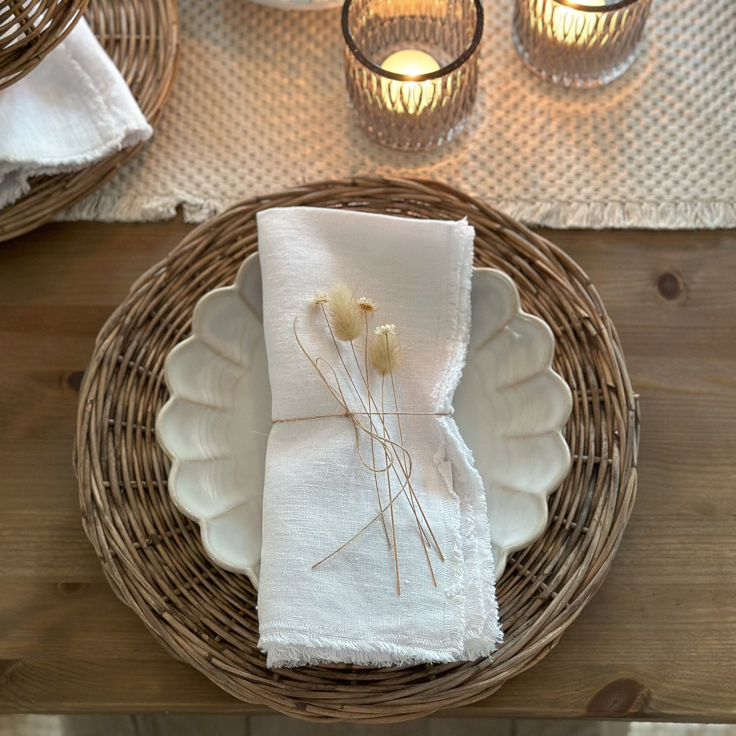 Serviette Leinen "Michelle" 2 Farben - Wohnen auf dem Land