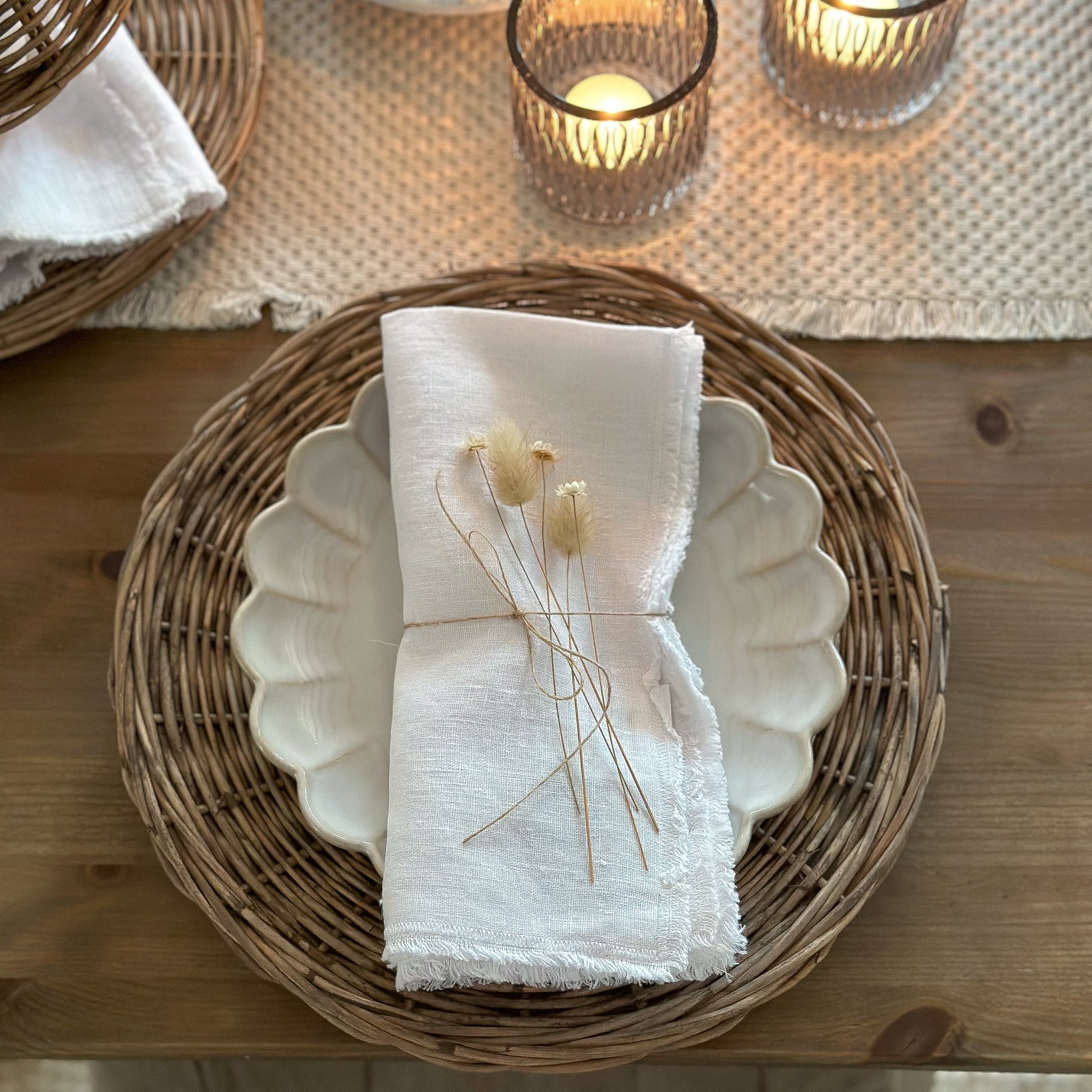 Serviette Leinen "Michelle" 2 Farben - Wohnen auf dem Land