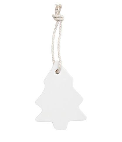 Aufhänger Deko Tannenbaum "Lykke" Keramik weiß - Wohnen auf dem Land