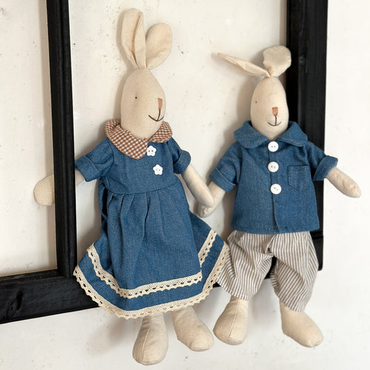 Stofftier Junge Hase "Bertie the Bunny" 40cm - Wohnen auf dem Land