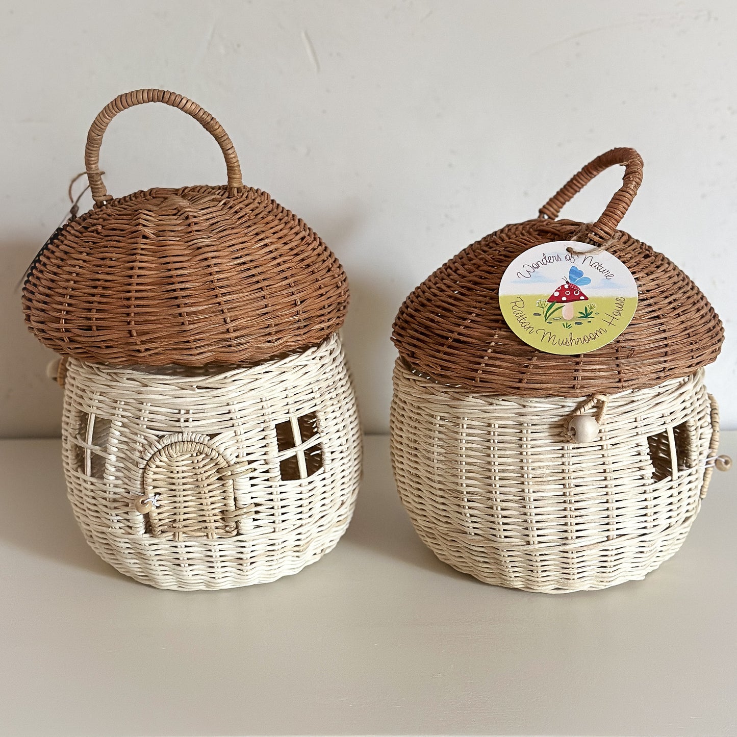 Korb Haus Pilz "Mushroom" Rattan *B-Ware* - Wohnen auf dem Land