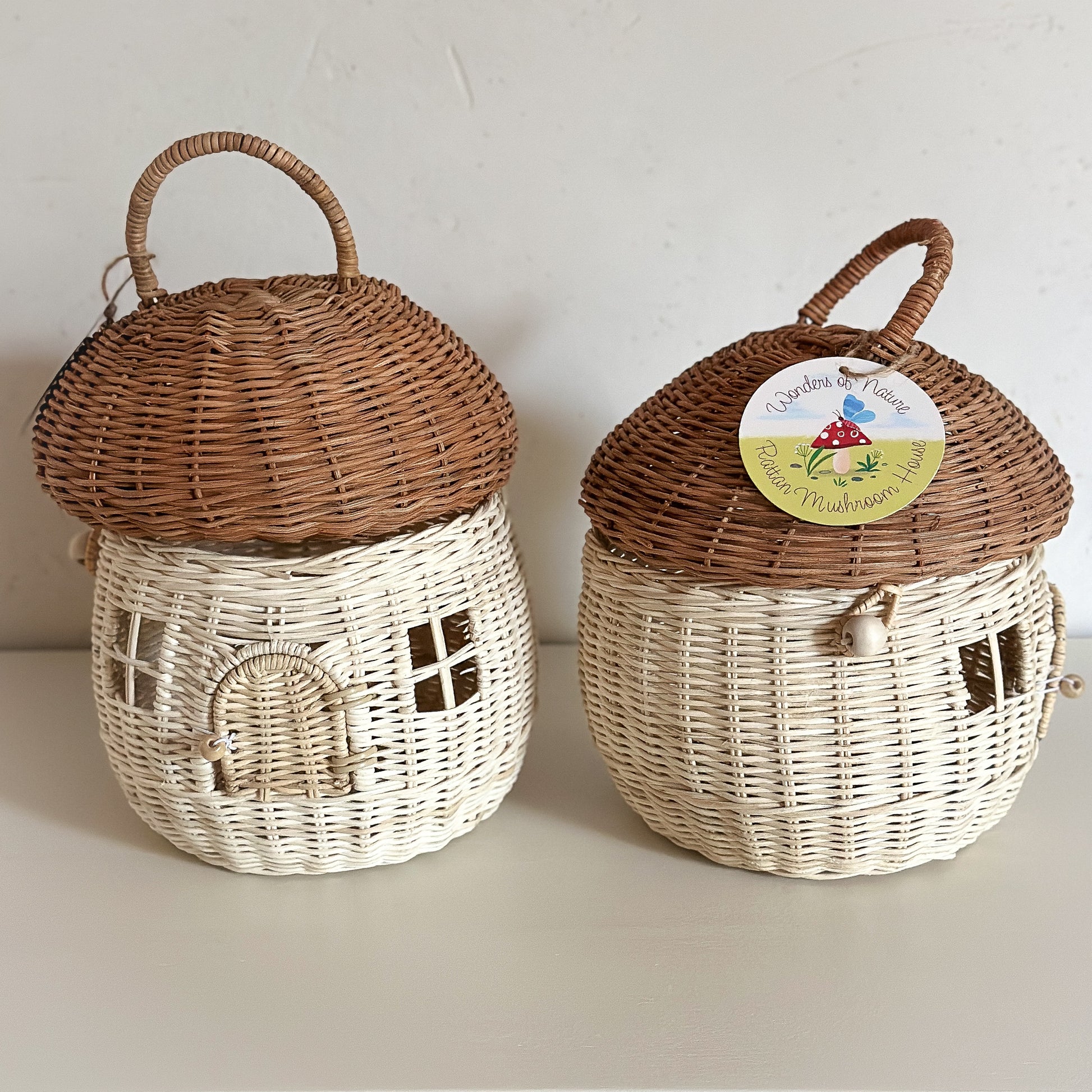 Korb Haus Pilz "Mushroom" Rattan *B-Ware* - Wohnen auf dem Land