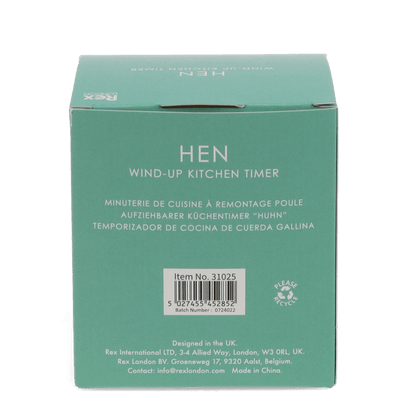 Timer Eieruhr Küche "Huhn" mechanisch 59min - Wohnen auf dem Land
