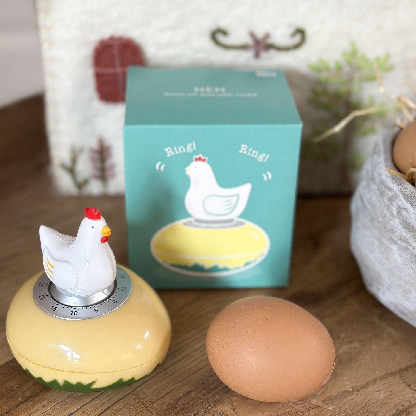 Timer Eieruhr Küche "Huhn" mechanisch 59min - Wohnen auf dem Land