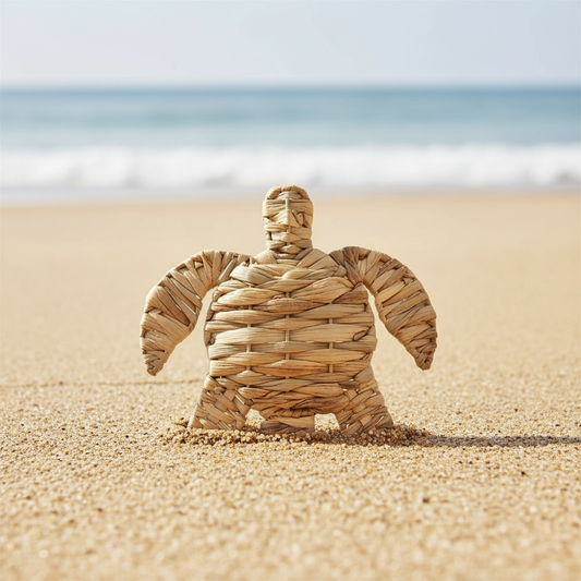 Deko Schildkröte "Rustic Weave" Natur 25,5cm