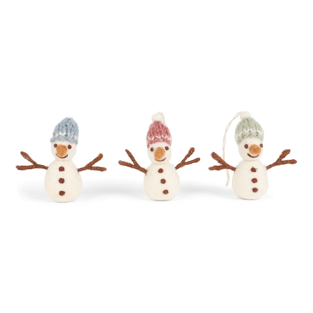 Schneefreunde von Gry & Sif – originale Produktaufnahme des Dreiersets.