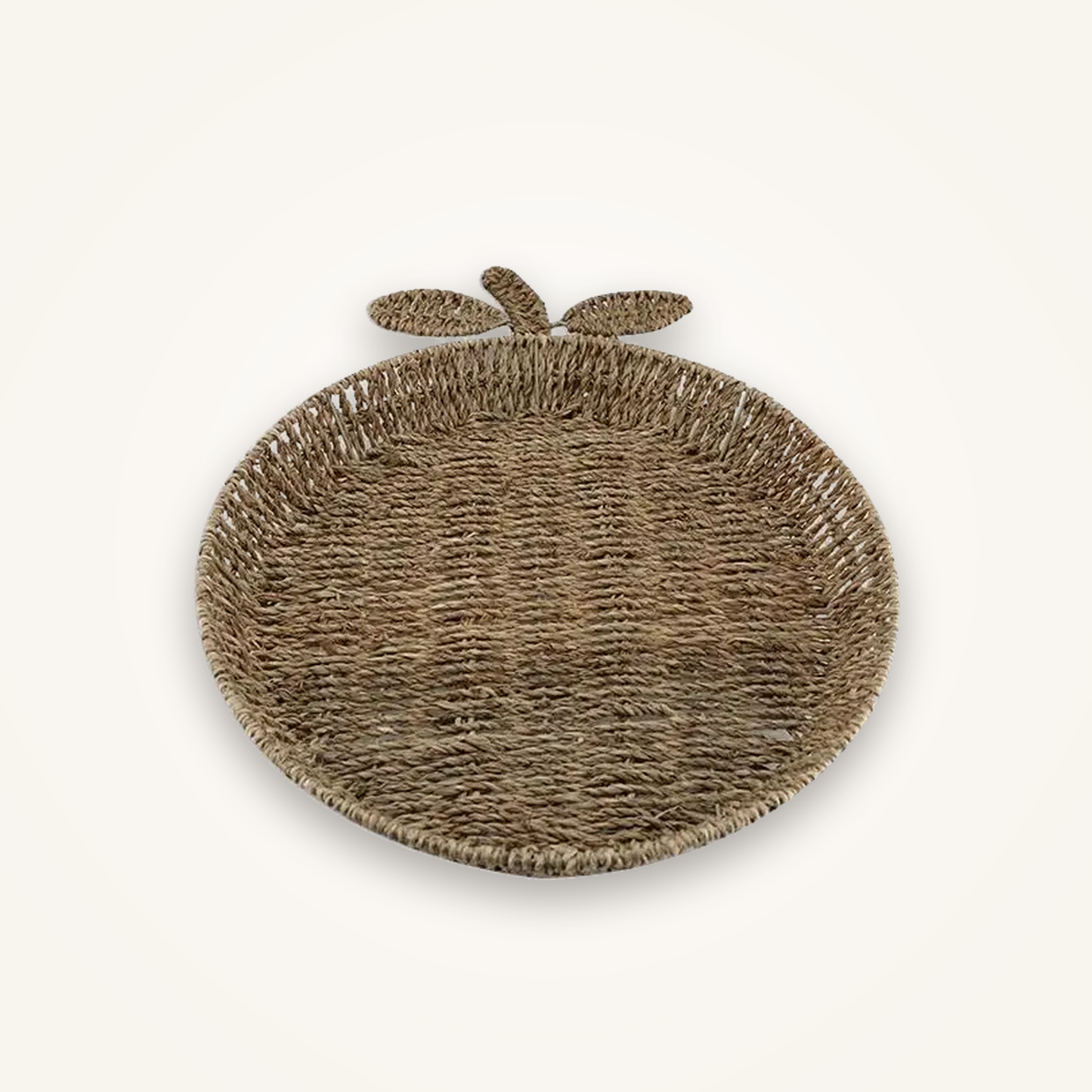 Sommerkorb Tablett "Apfel" Seegras Natur 42cm