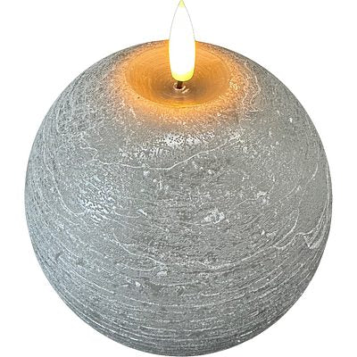 LED Kugelkerze "Luna" Echtwachs Rustic 2 Farben groß - Wohnen auf dem Land