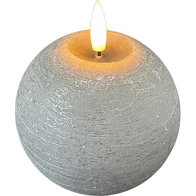 LED Kugelkerze "Luna" Echtwachs Rustic 2 Farben mittel - Wohnen auf dem Land