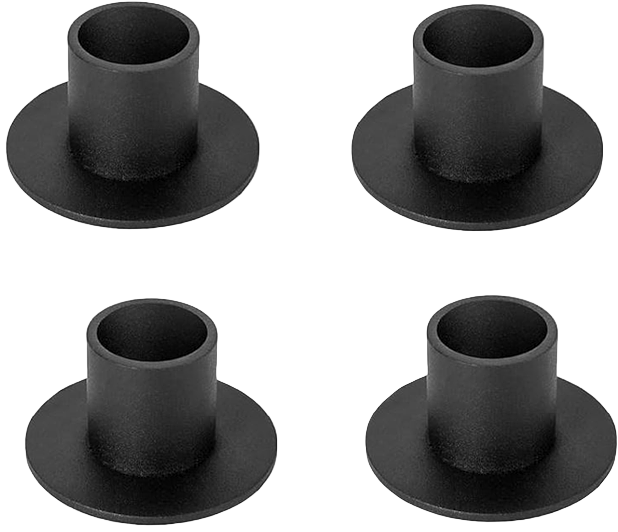 Kerzenhalter für Stabkerzen "Pure Black" Metall 4er Set - Wohnen auf dem Land