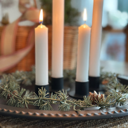 Kerzenhalter für Stabkerzen "Pure Black" Metall 4er Set - Wohnen auf dem Land