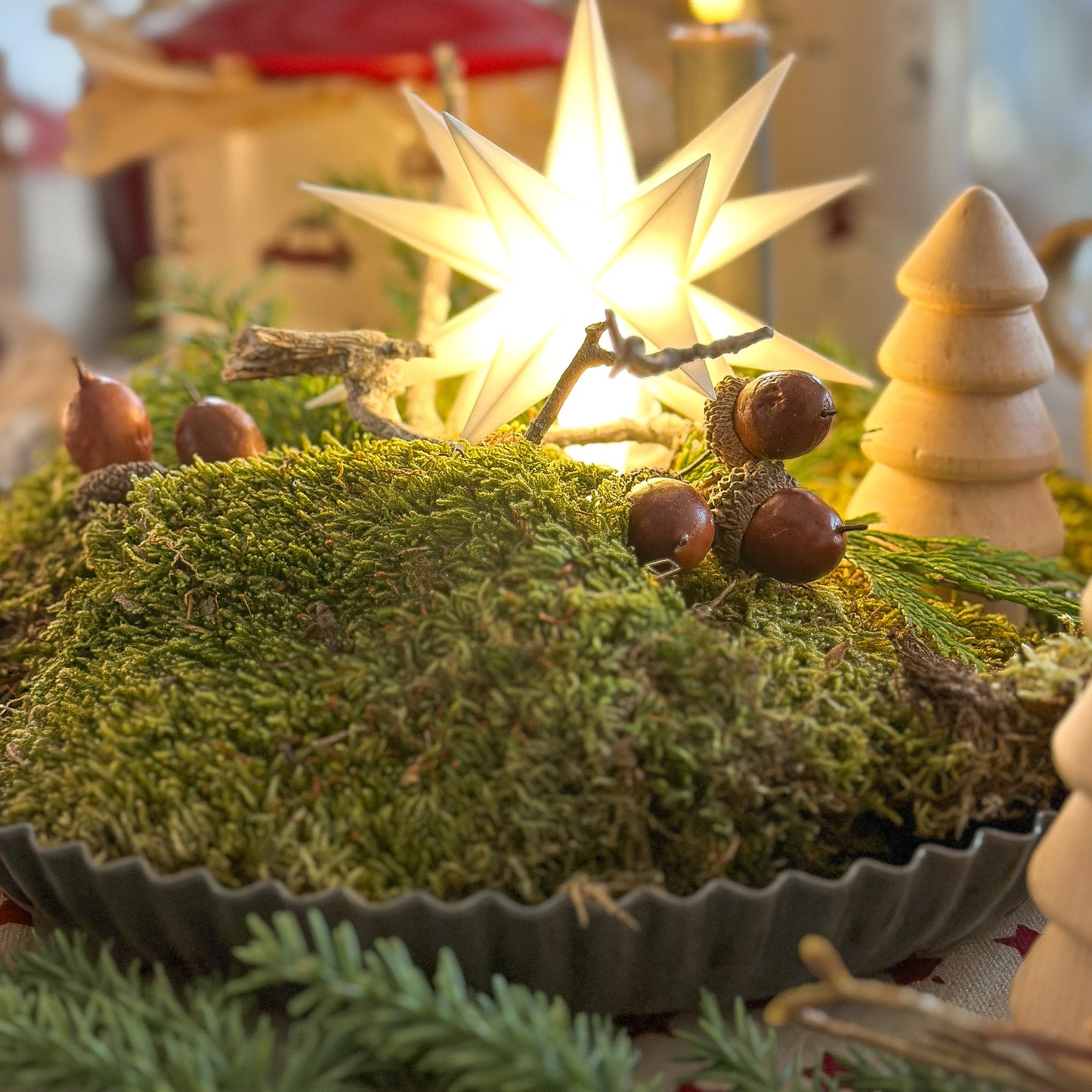 LED Einzelstern "Midi-Stern" 18 Zacken Indoor Outdoor Weiß 16cm - Wohnen auf dem Land