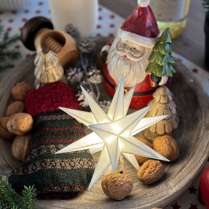 LED Einzelstern "Midi-Stern" 18 Zacken Indoor Outdoor Weiß 16cm - Wohnen auf dem Land